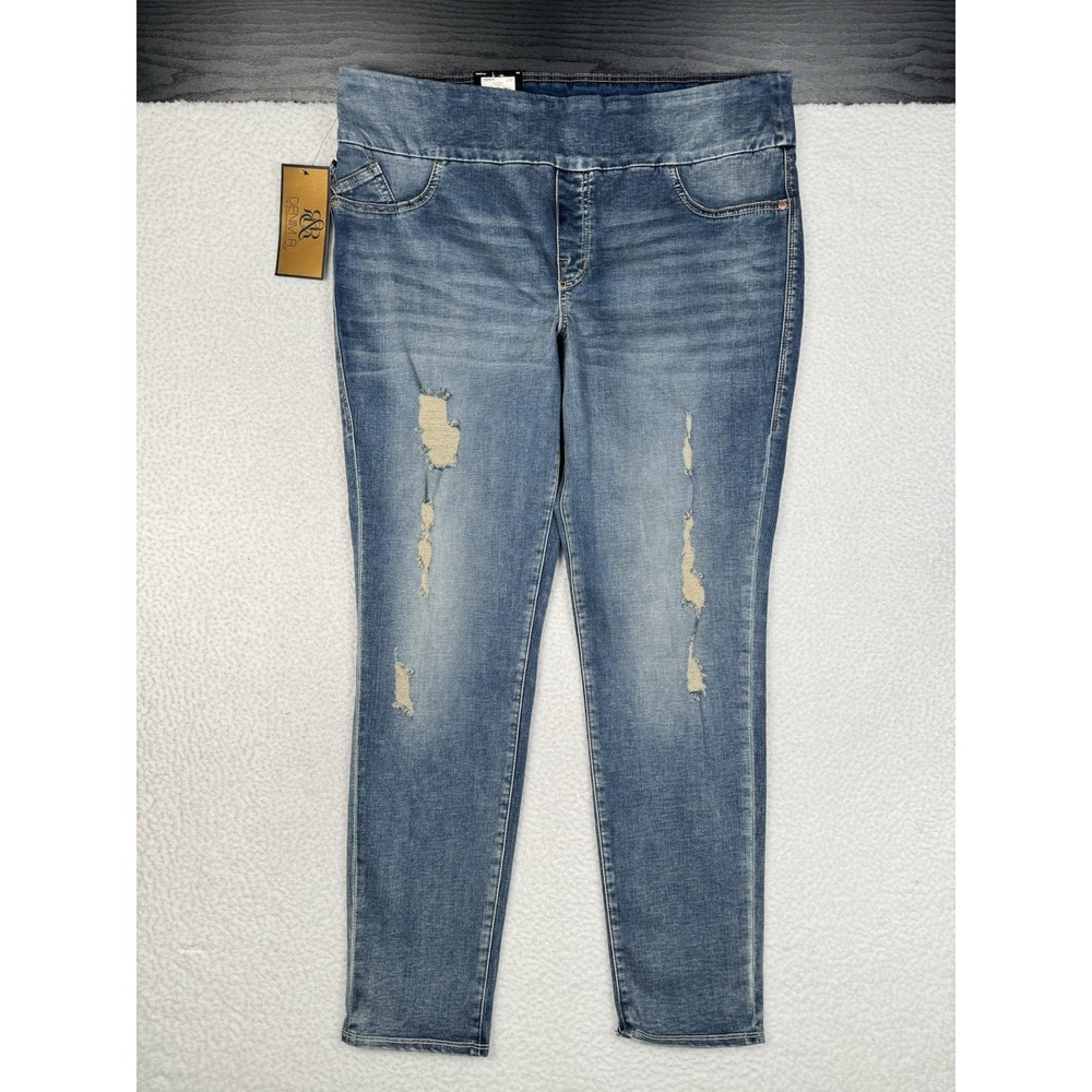 New $88 - Rock & Republic Jeans Womens 18M Denim Rx Fever Pull On Distressed